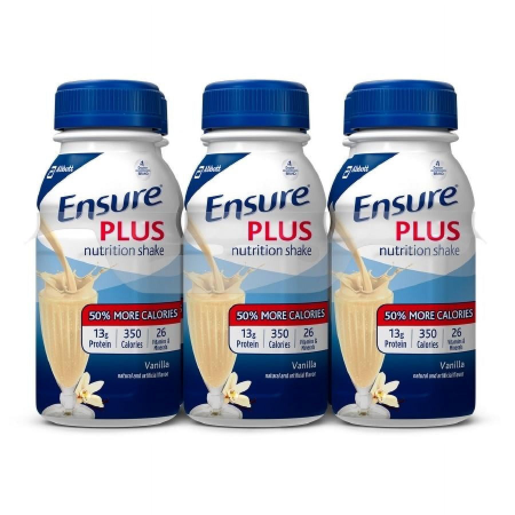 Ensure Plus Vanilla Nutrition Shake 8oz Bottle 6 Pack