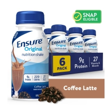 Ensure Original Coffee Latte 8 fl oz Nutrition Shake 6 Count Optimal Meal Replacement