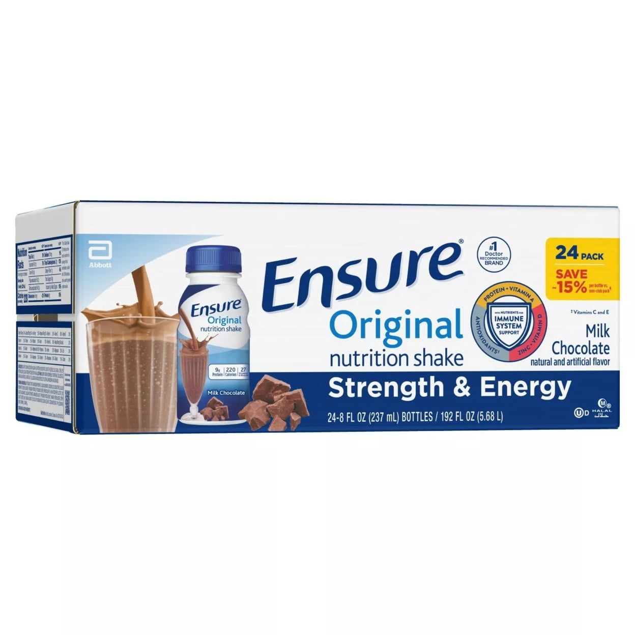 Ensure Original Nutrition Milk Chocolate Meal Replacement Shake 8 Fl Oz 24 Ct