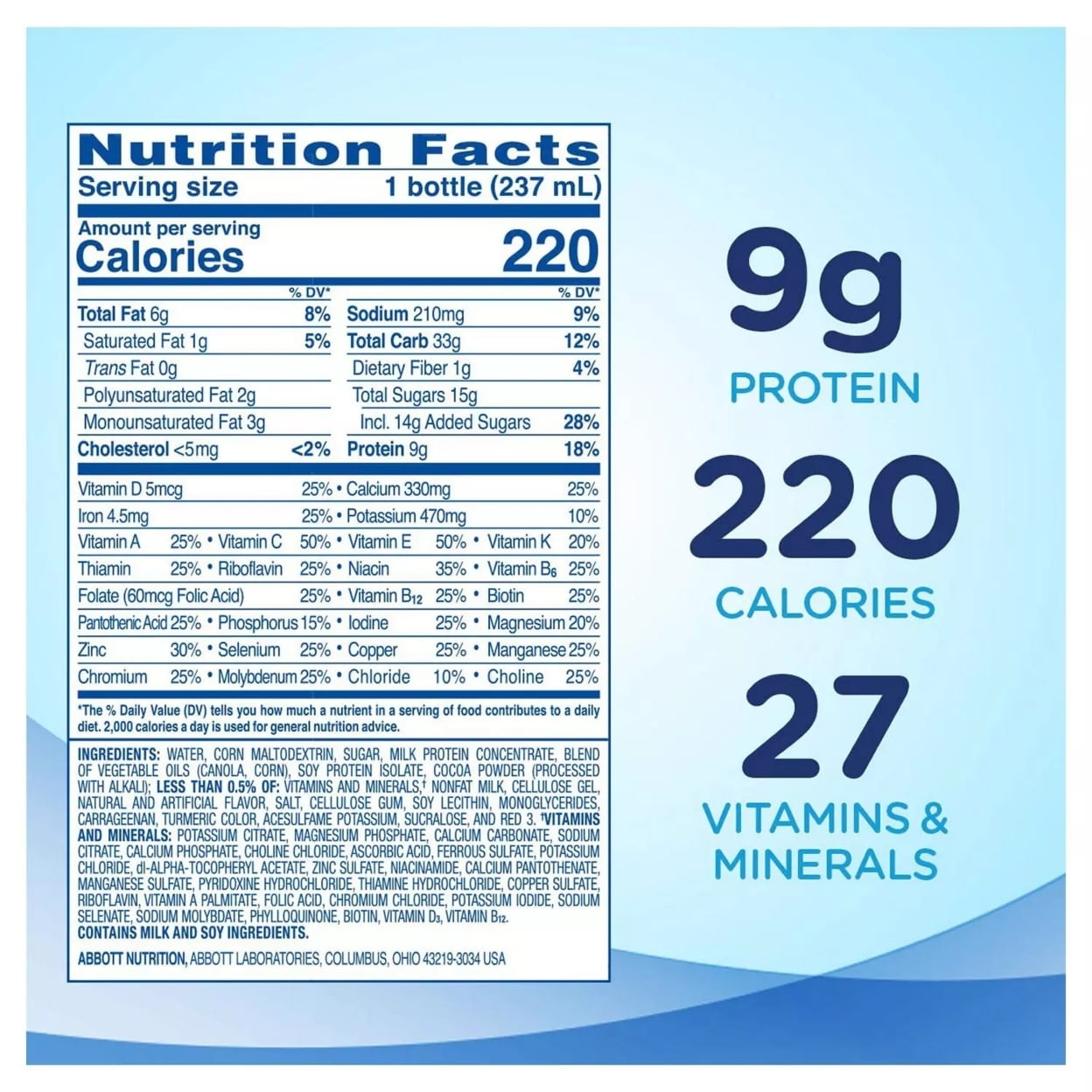 Ensure Original Nutrition Milk Chocolate Meal Replacement Shake 8 Fl Oz 24 Ct