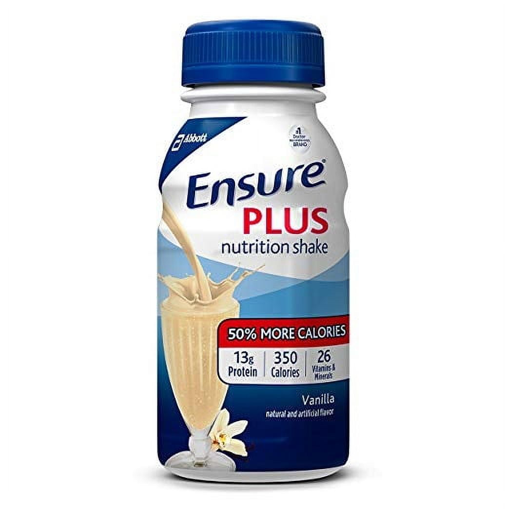 Ensure Plus Vanilla Flavor 8 oz Bottle Ready to Use 57263 Each