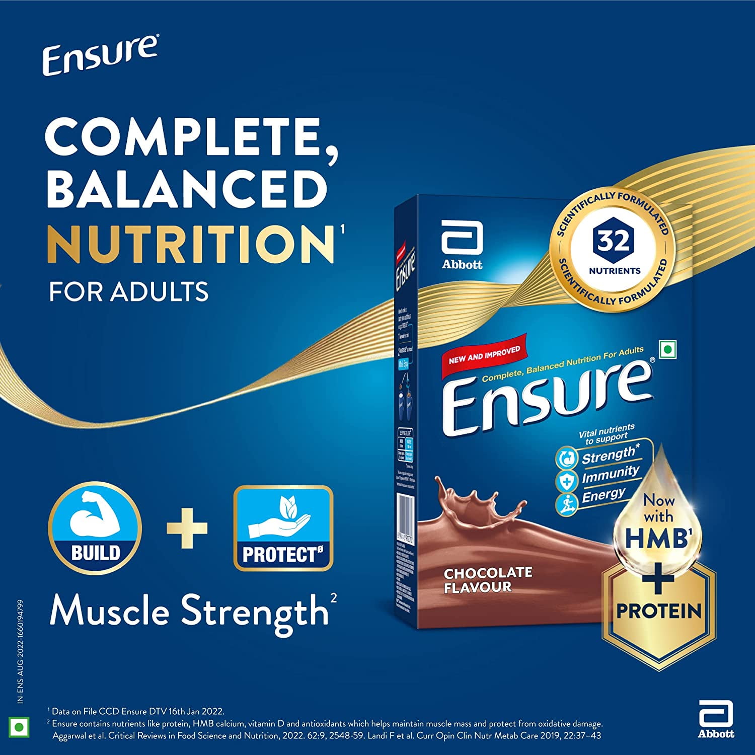 Ensure Chocolate Flavour 400g Low Sugar (Glucerna SR)