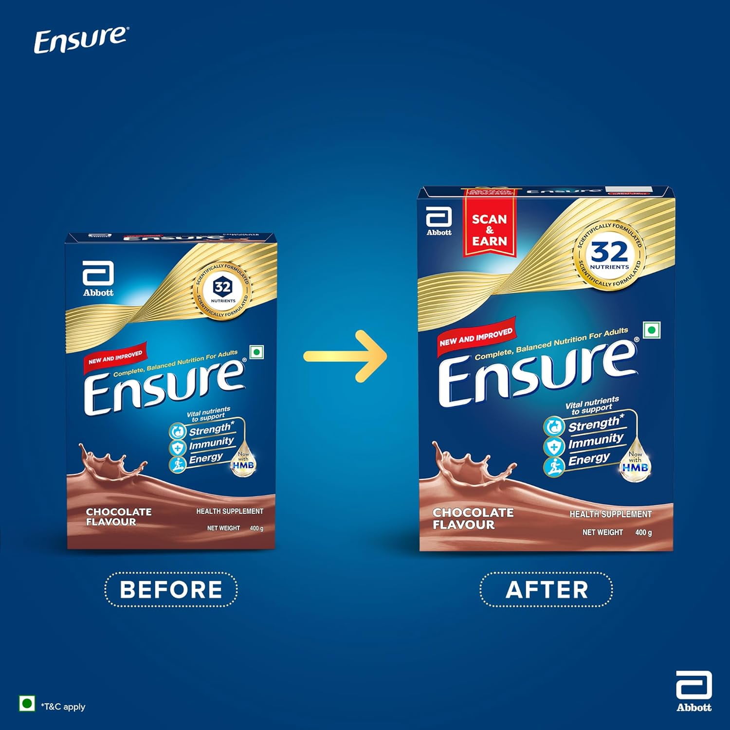 Ensure Chocolate Flavour 400g Low Sugar (Glucerna SR)