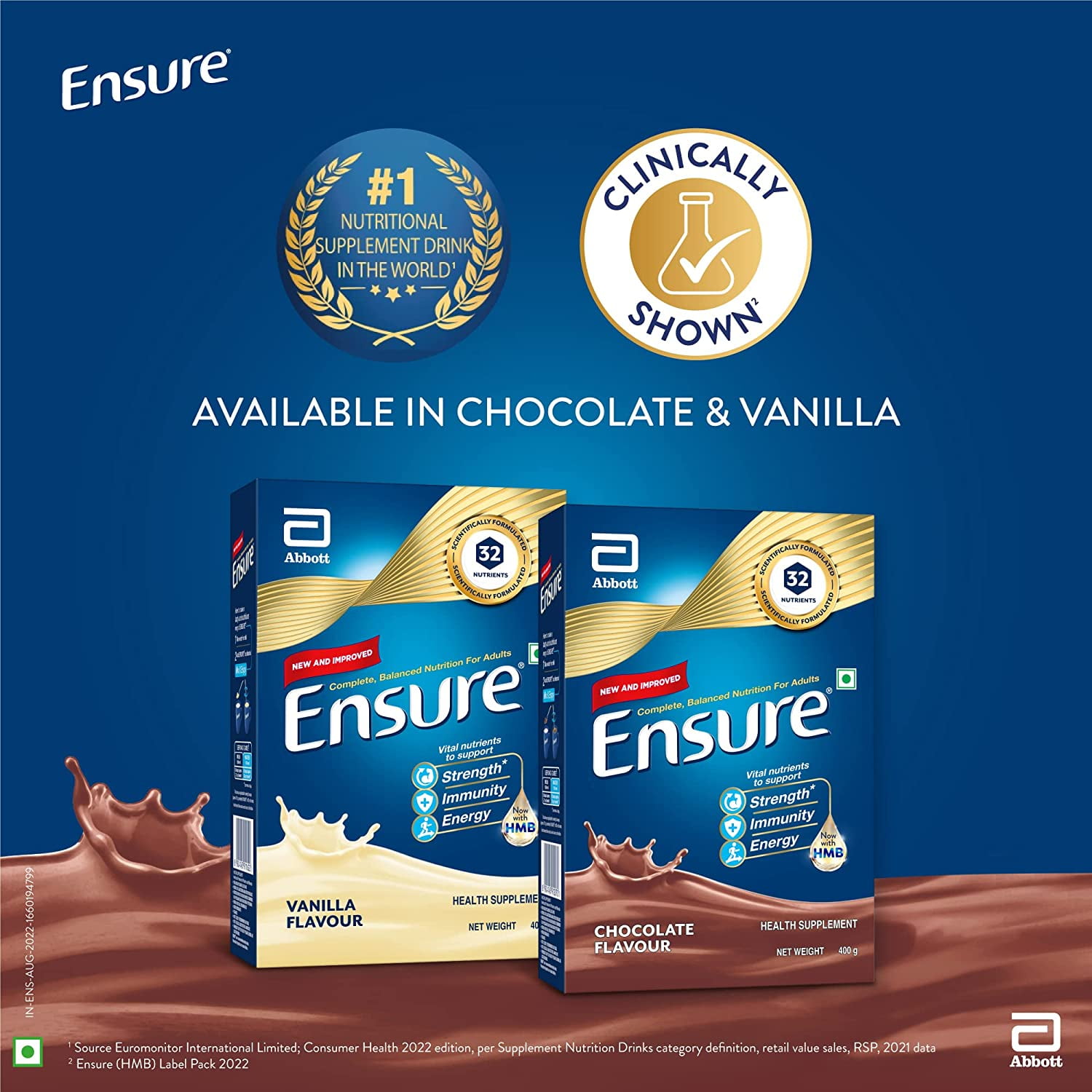 Ensure Chocolate Flavour 400g Low Sugar (Glucerna SR)
