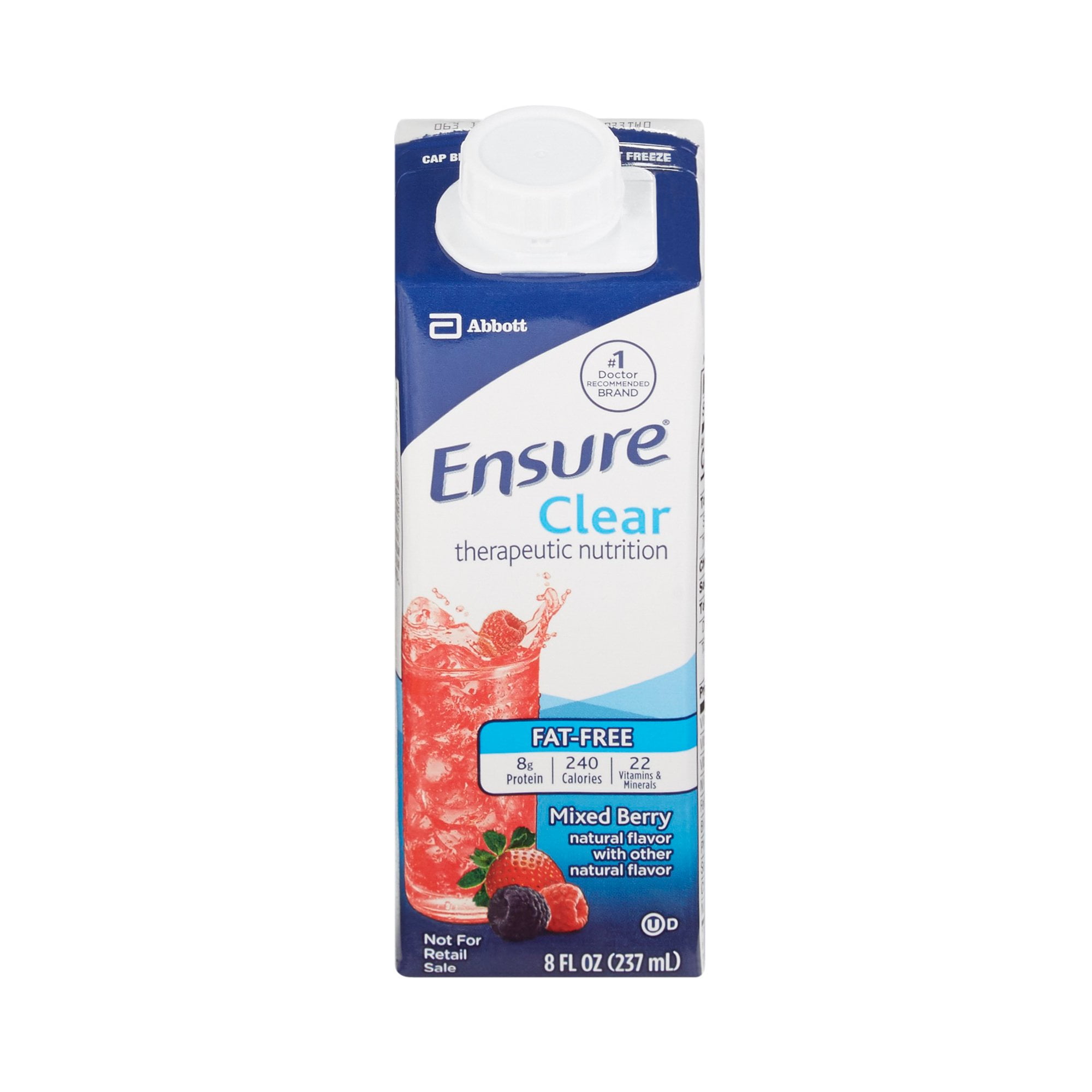 Ensure Clear Therapeutic Nutritional Drink Mixed Berry 8 fl oz 1 Count High Protein Essential Nutrients