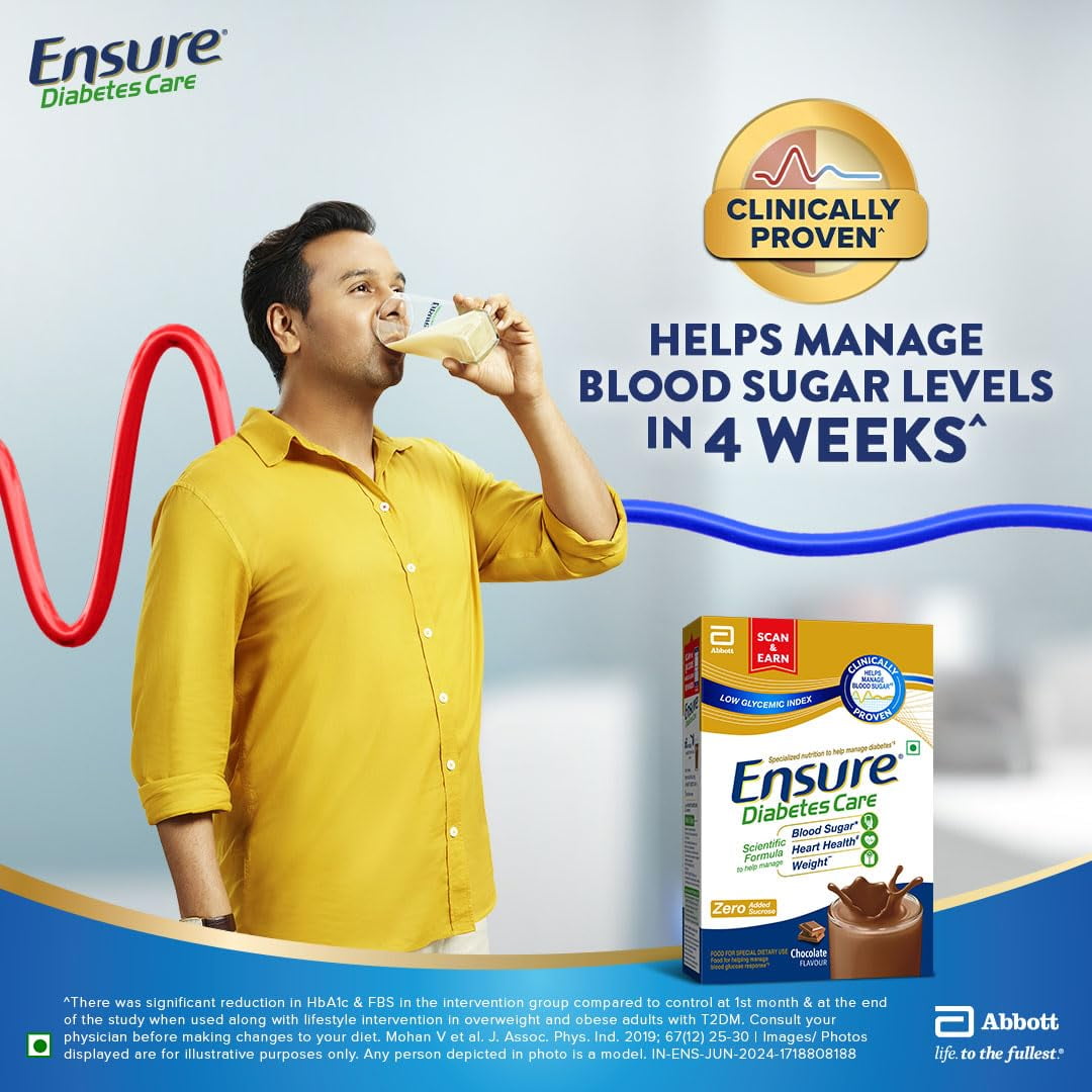 Ensure Diabetes Care Chocolate Flavour 400g - Blood Sugar
