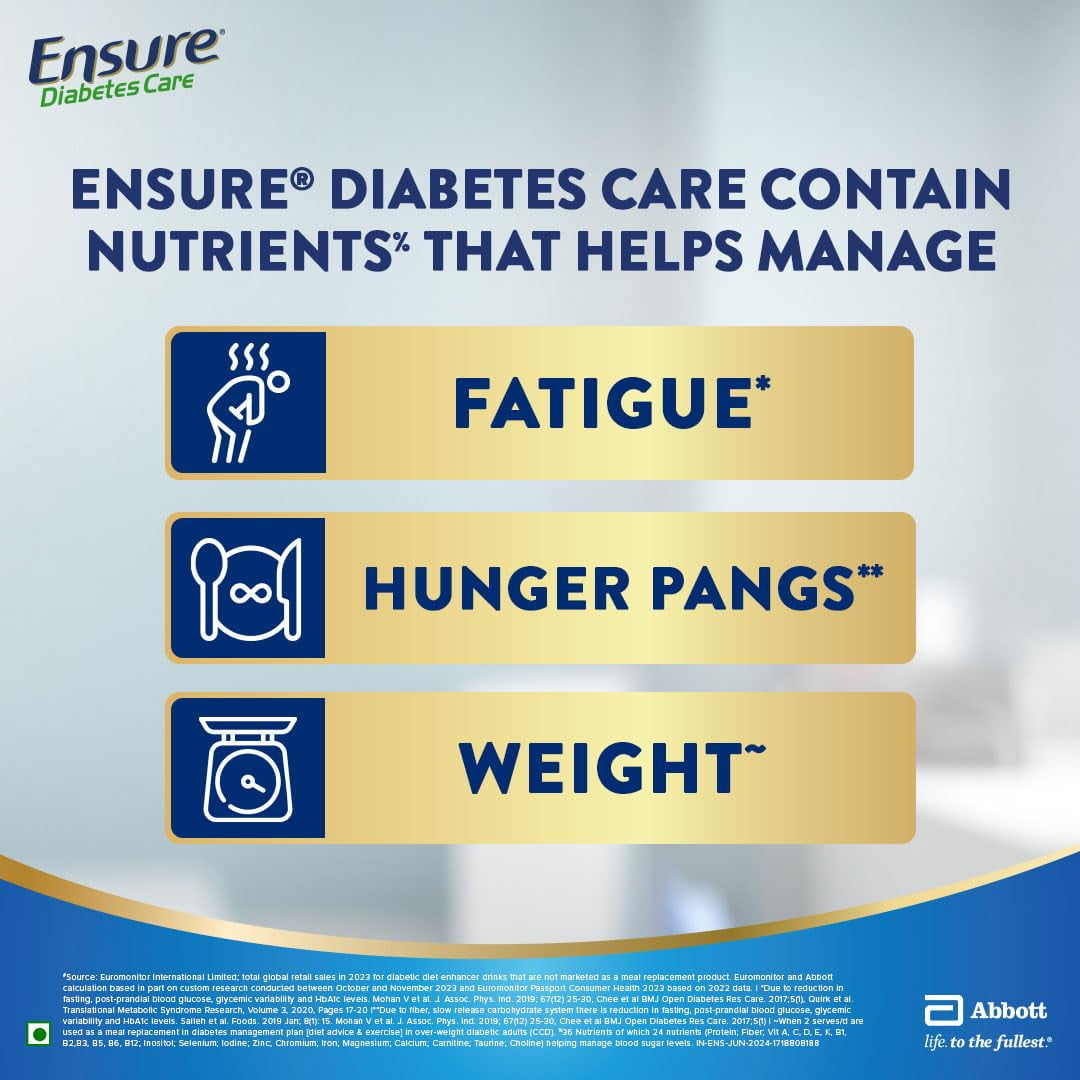 Ensure Diabetes Care Chocolate Flavour 400g - Blood Sugar