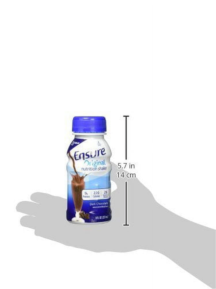 Ensure Nutrition Shake 8oz Bottle Pack of 6 Original Dark Chocolate