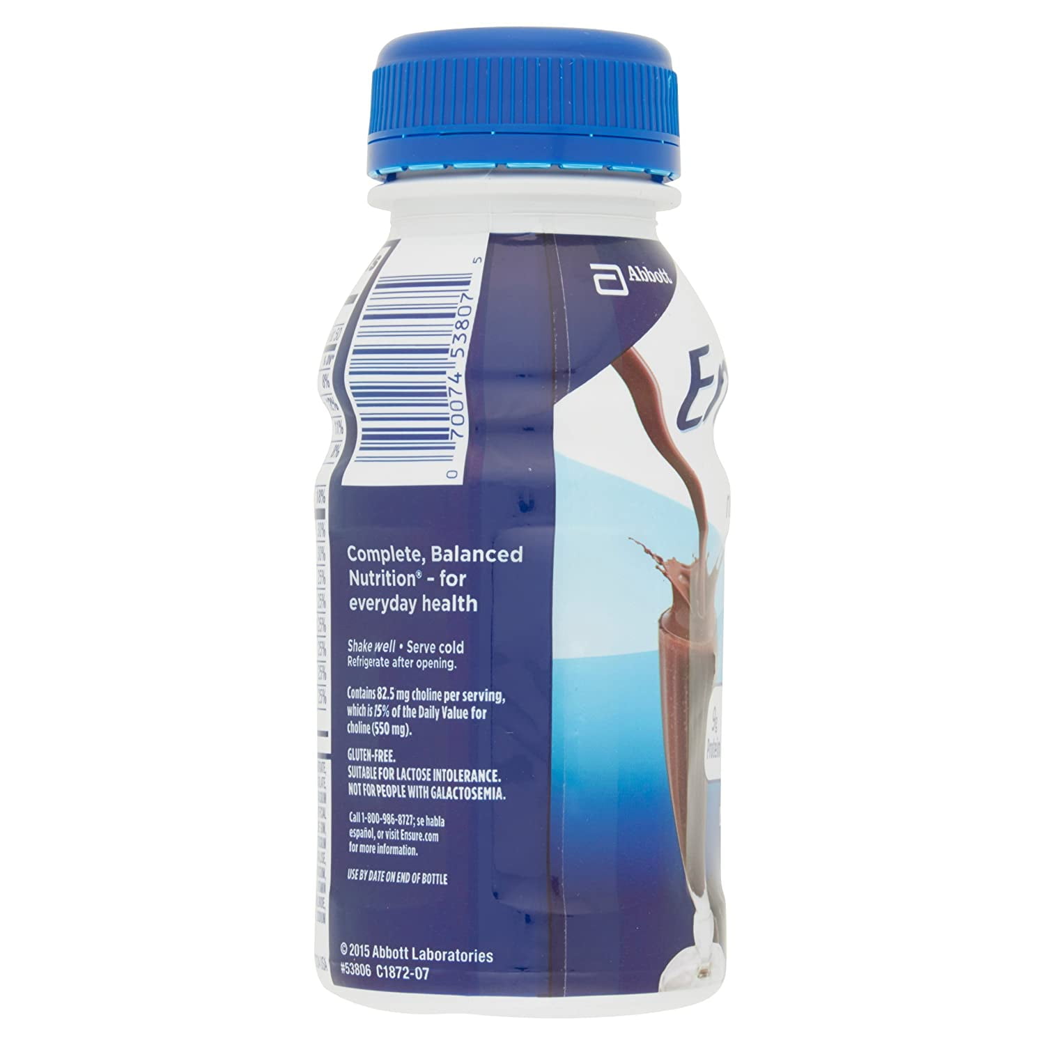 Ensure Nutrition Shake 8oz Bottle Pack of 6 Original Dark Chocolate
