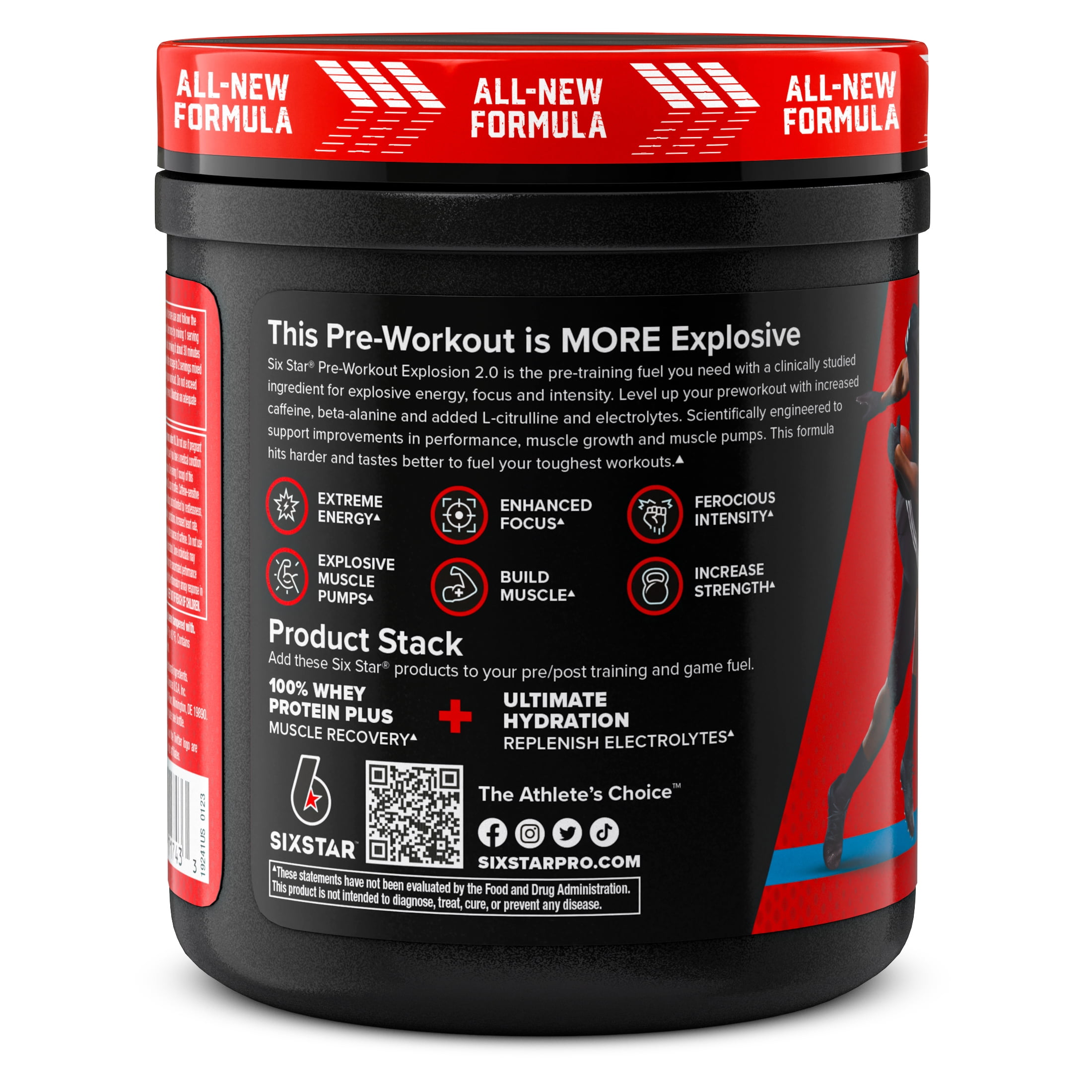 Six Star Pro Nutrition Pre-Workout Powder Explosion 2.0 Electrolyte Matrix Icy Rocket Freeze 9.52 oz
