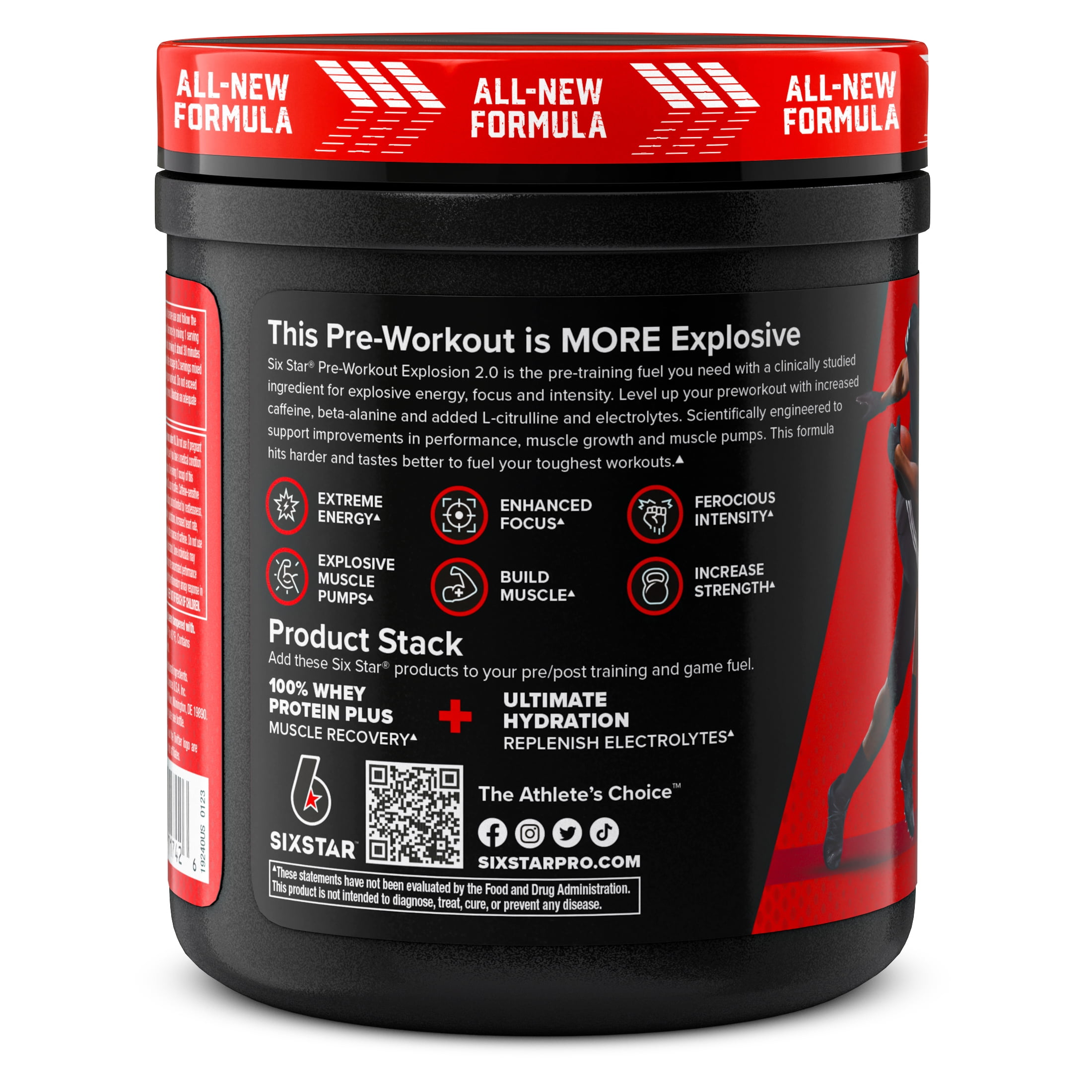 Six Star Pro Nutrition Pre-Workout Powder Explosion Electrolyte Matrix Fruit Punch 9.52 oz