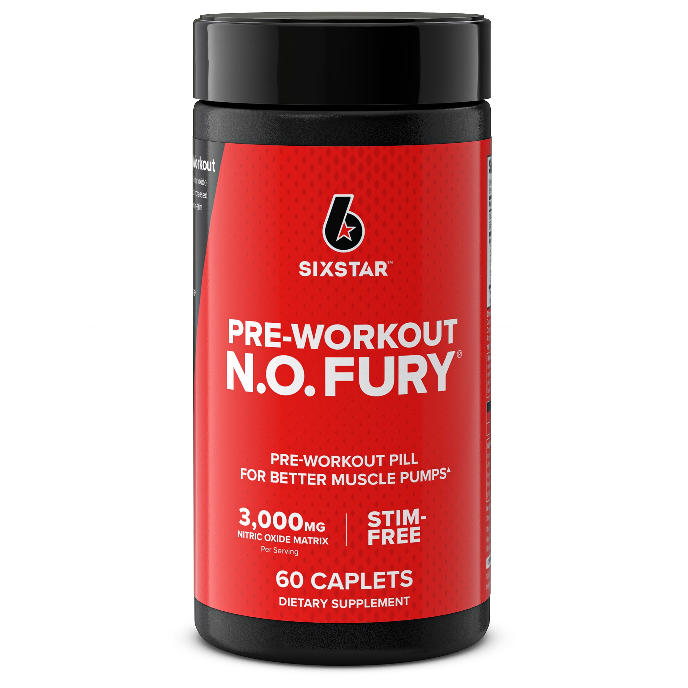 Six Star Pro Nutrition PreWorkout L Arginine Nitric Oxide Amino Acid Supplement 60 Ct Bottle
