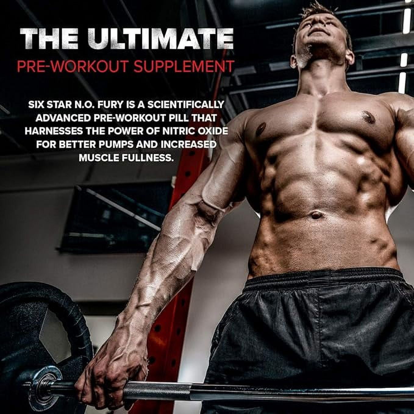 Six Star Pro Nutrition PreWorkout L Arginine Nitric Oxide Amino Acid Supplement 60 Ct Bottle