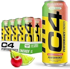 Cellucor C4 Energy Drink Cherry Limeade Zero Sugar Carbonated 16oz 12 Pack
