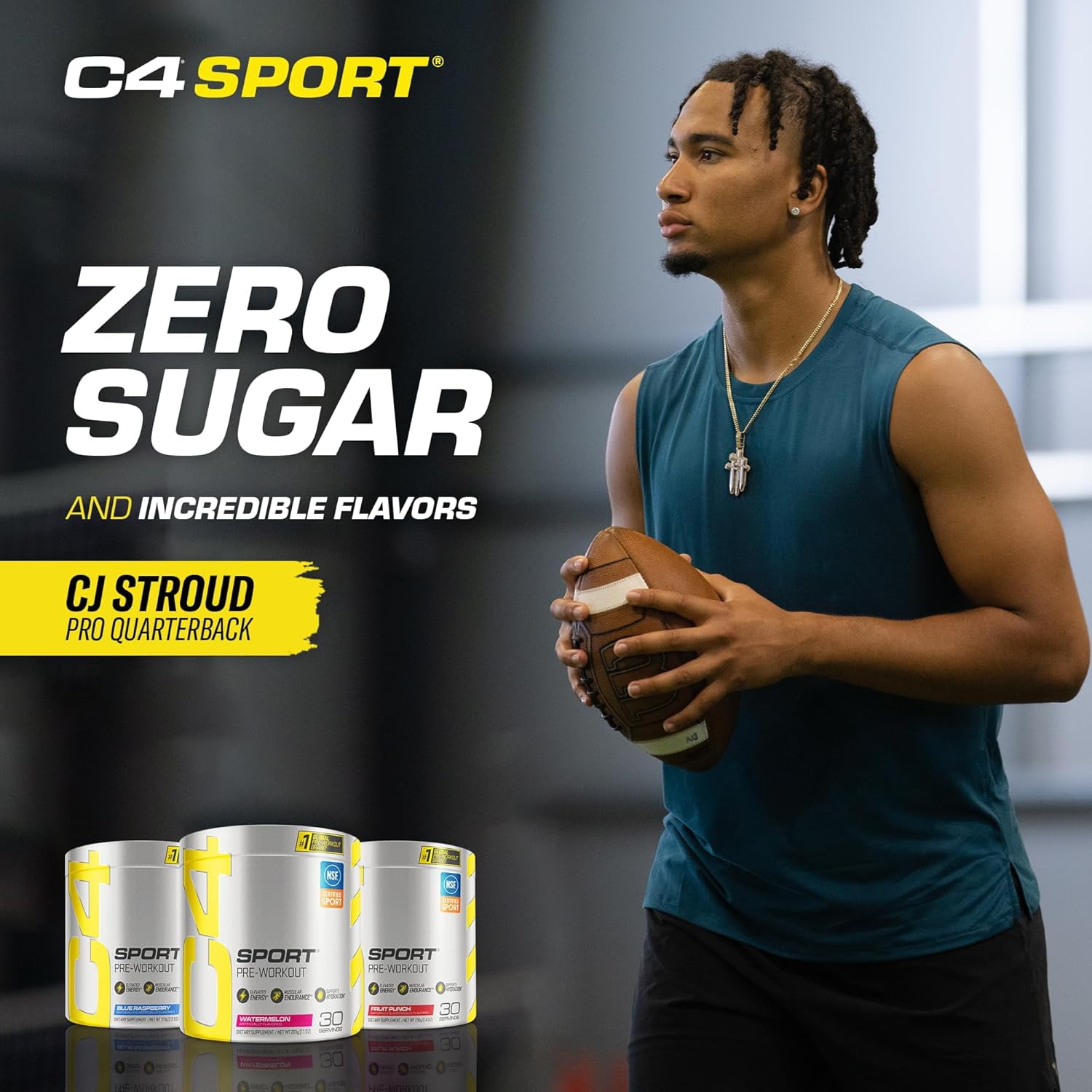 Cellucor C4 Sport Pre Workout Powder NSF Certified for Sport Fruit Punch Flavor 30 Servings