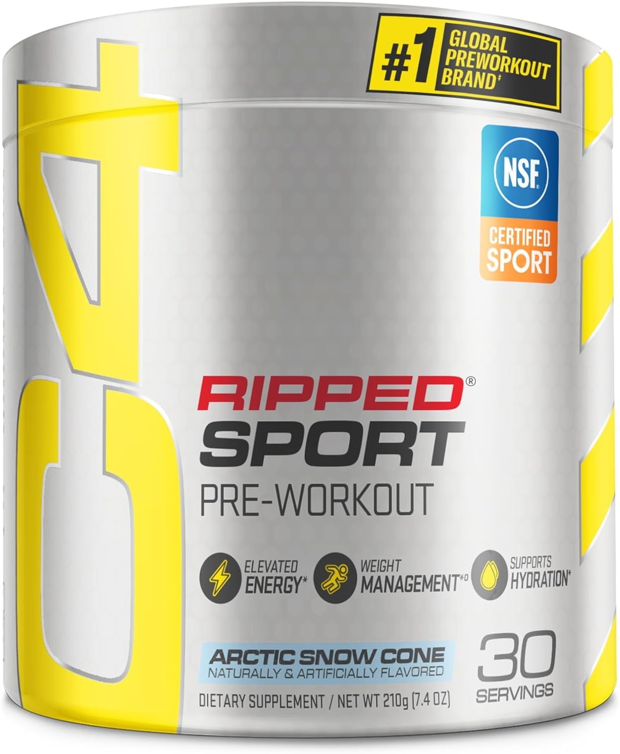 Cellucor C4 Ripped Sport Pre Workout Powder Arctic Snow Cone 30 Servings