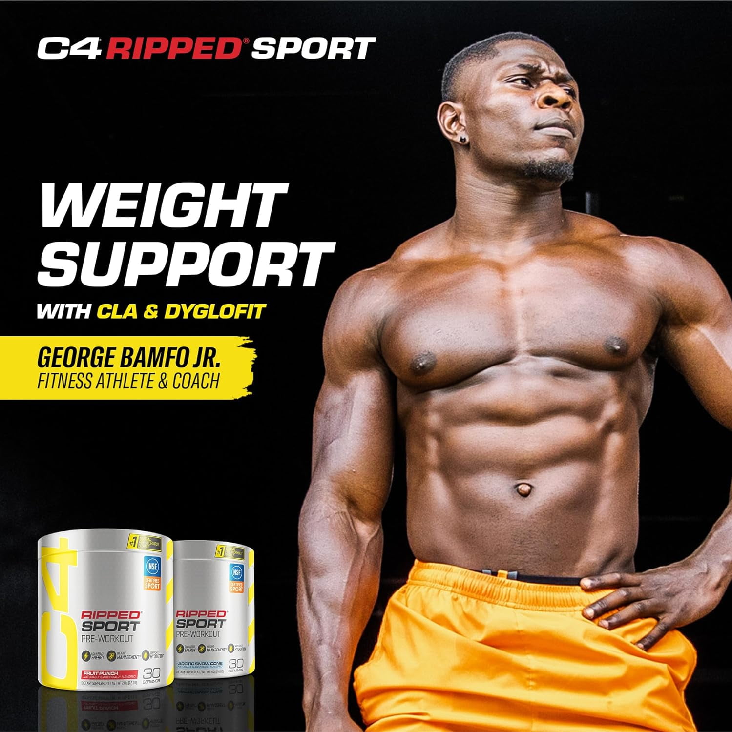 Cellucor C4 Ripped Sport Pre Workout Powder Arctic Snow Cone 30 Servings