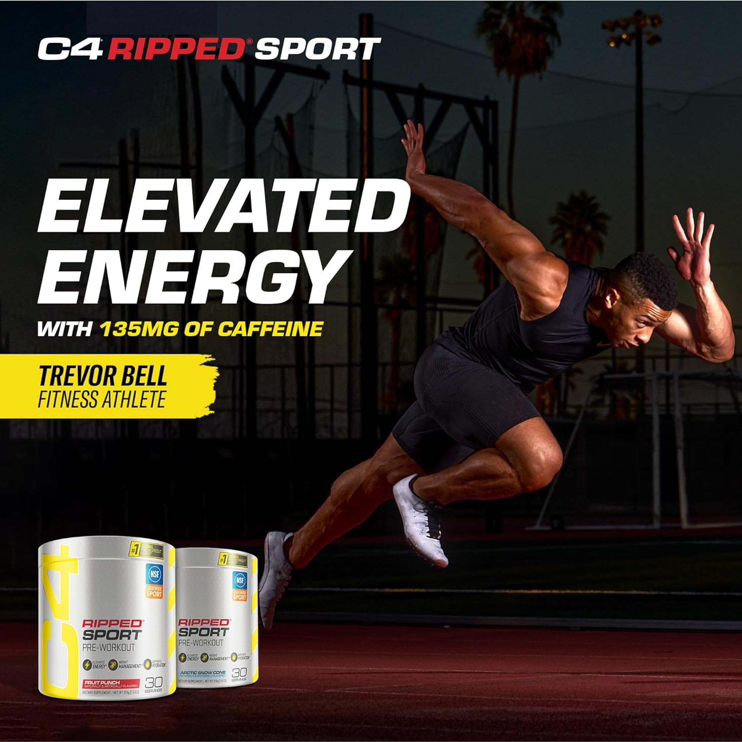 Cellucor C4 Ripped Sport Pre Workout Powder Arctic Snow Cone 30 Servings