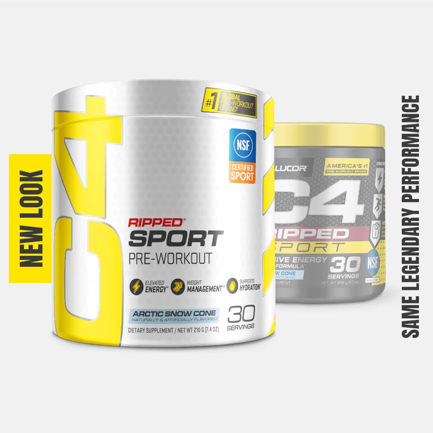Cellucor C4 Ripped Sport Pre Workout Powder Arctic Snow Cone 30 Servings