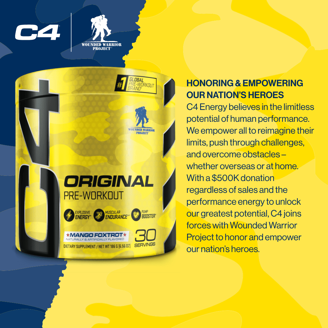 Cellucor C4 Original Mango Foxtrot Pre Workout Powder 30 Servings