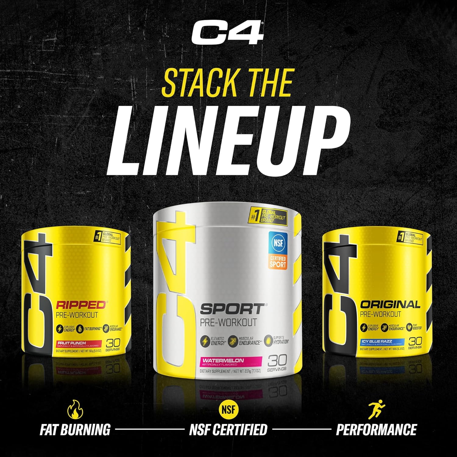 Cellucor C4 Original Pre Workout Powder Fruit Punch 30 Servings