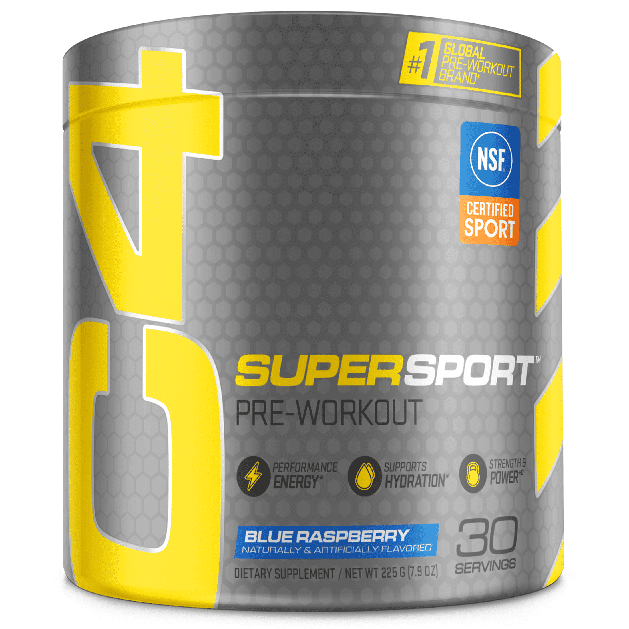 Cellucor C4 Super Sport Pre-Workout Powder Blue Raspberry Energy Strength Power 30 Servings