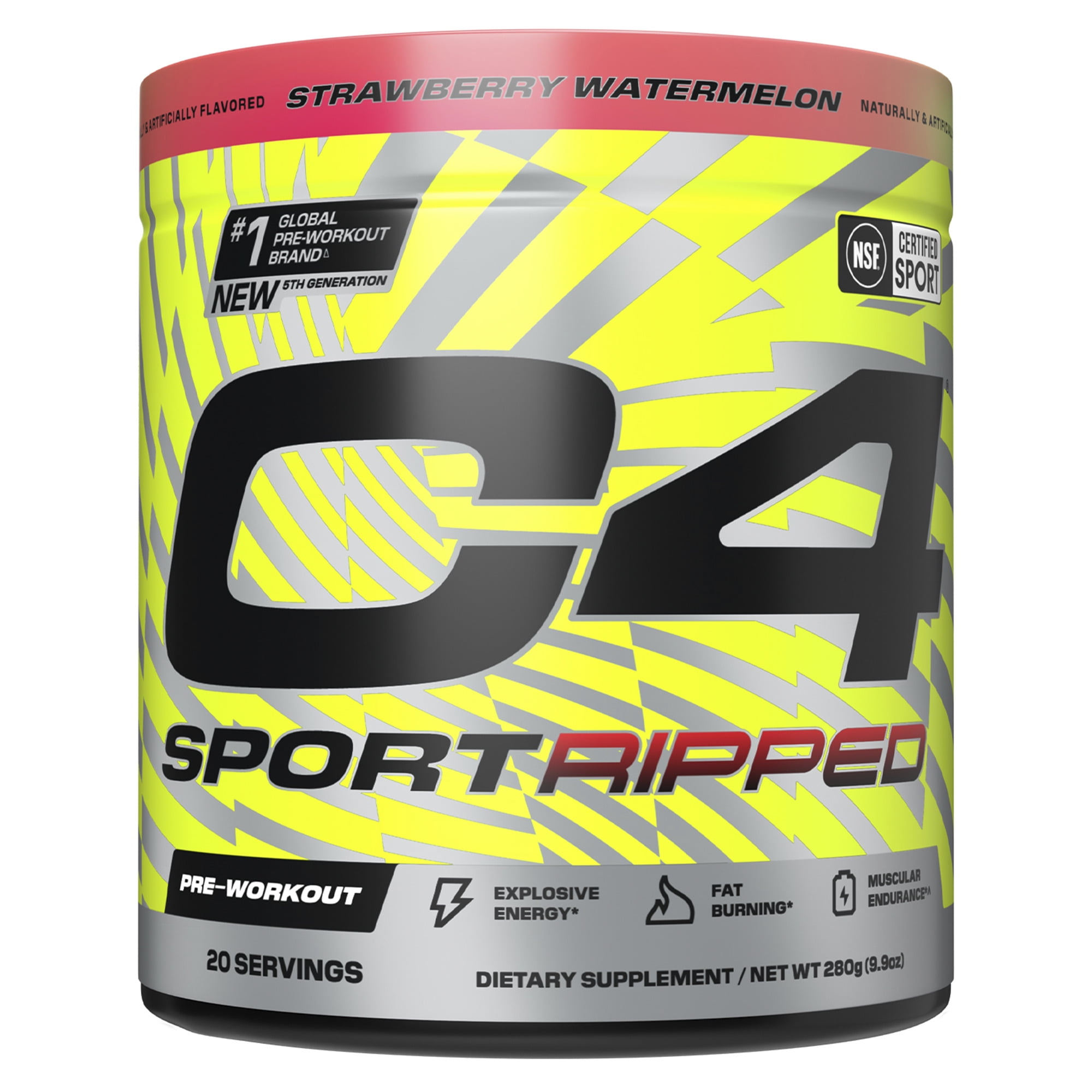 Cellucor C4 Sport Ripped Pre Workout Powder Strawberry Watermelon 20 Servings