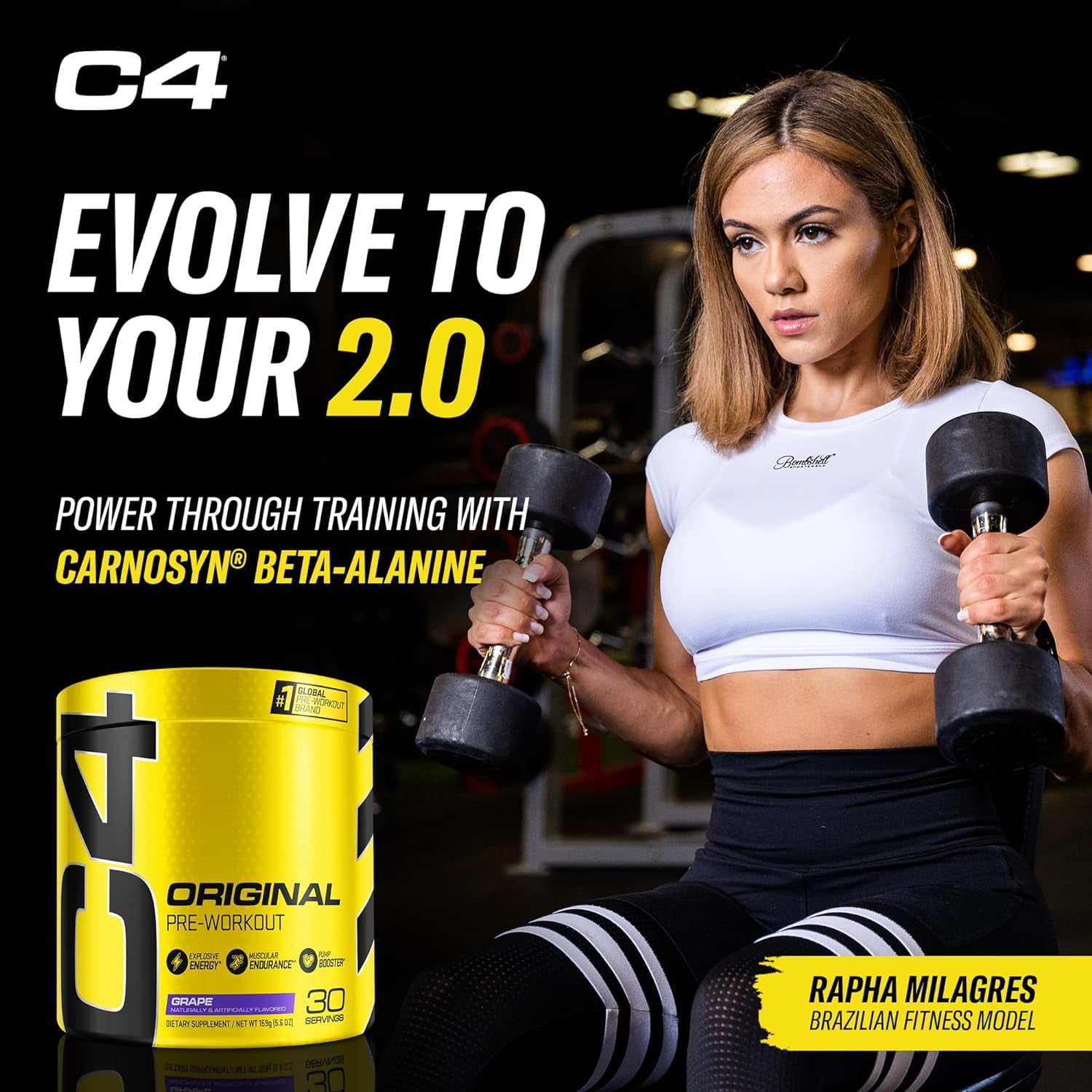 Cellucor C4 Original Preworkout Powder Frozen Bombsicle Energy Endurance Creatine 30 Servings