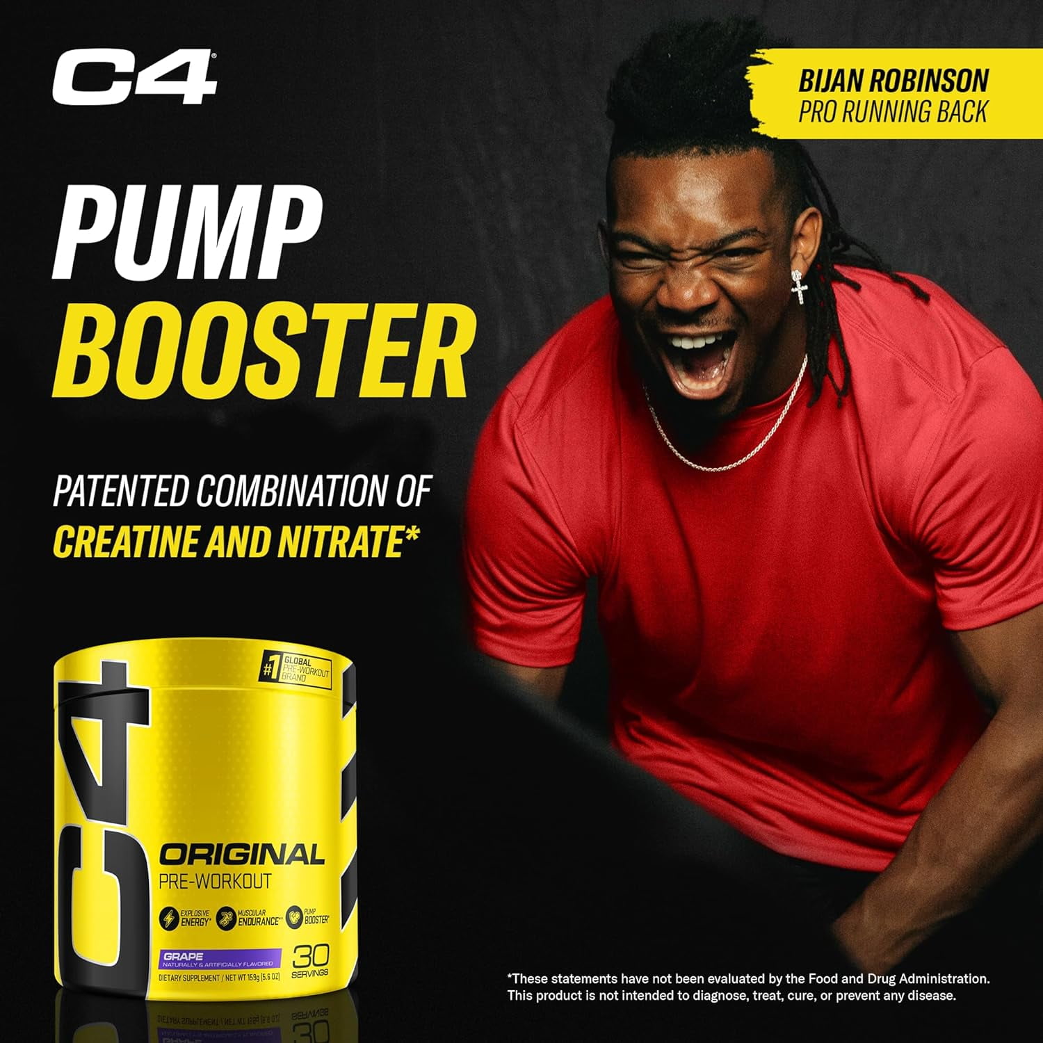 Cellucor C4 Original Preworkout Powder Frozen Bombsicle Energy Endurance Creatine 30 Servings