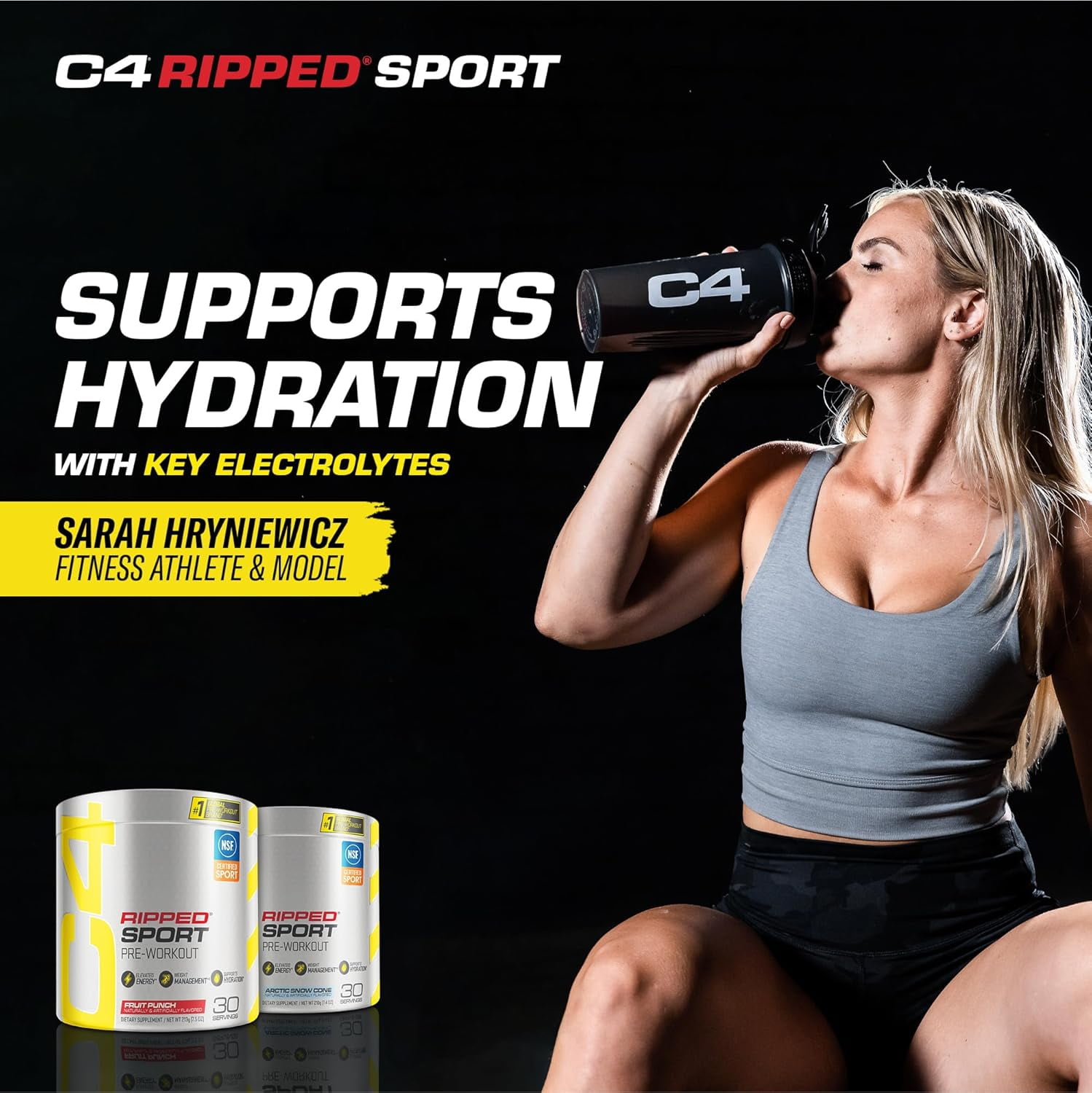 Cellucor C4 Sport Ripped Pre-Workout Fruit Punch 7.5 oz 213 g