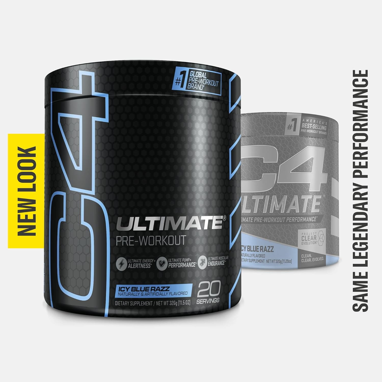 Cellucor C4 Ultimate Pre Workout Powder Icy Blue Razz 20 Servings