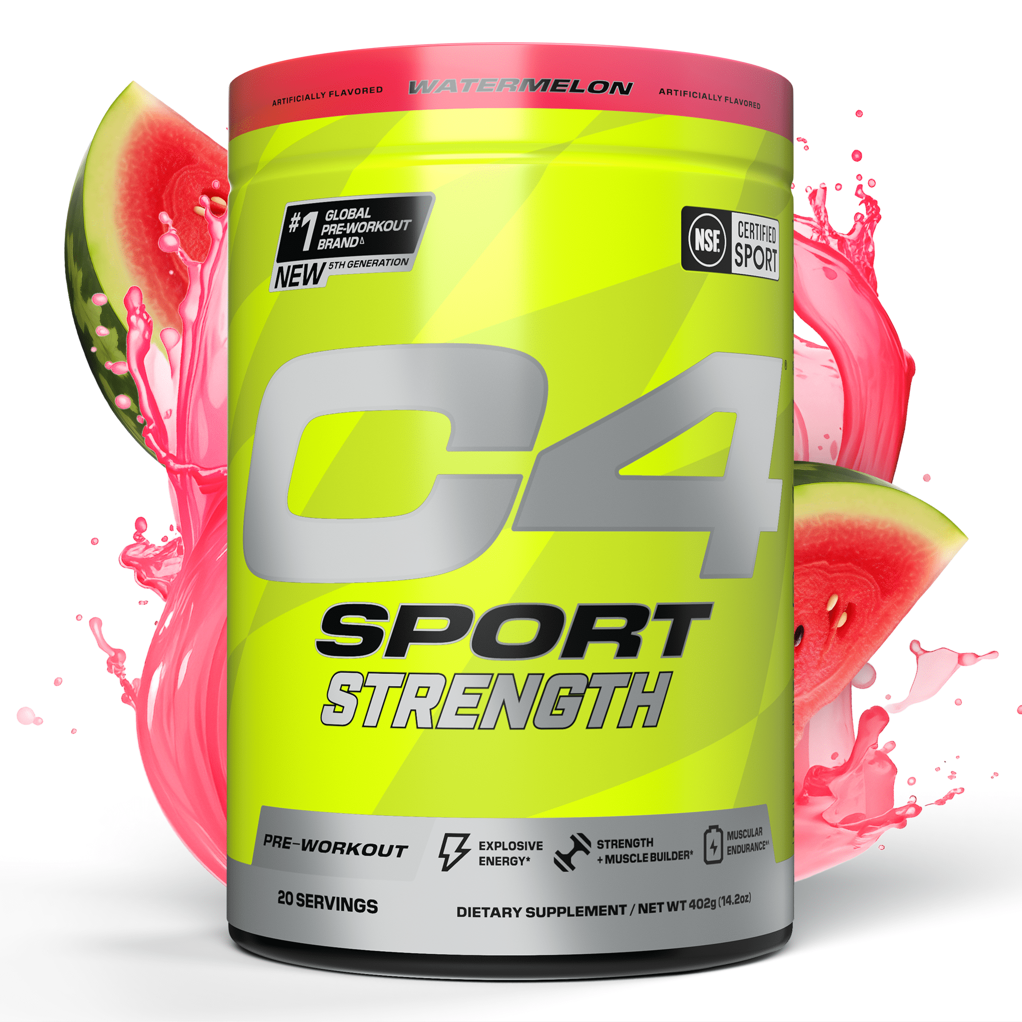 Cellucor C4 Sport Strength Watermelon Pre Workout Powder 60 Servings