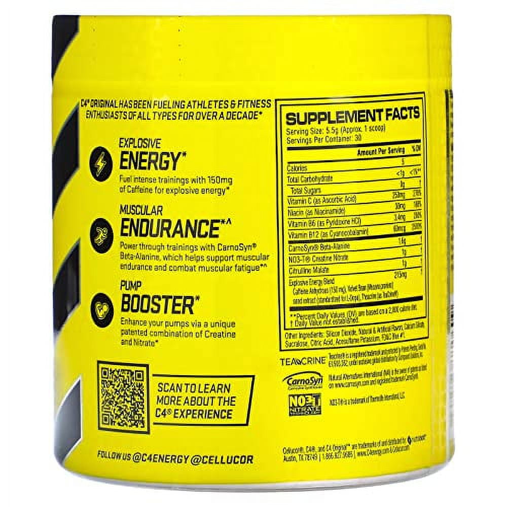 Cellucor C4 Frozen Bombsicle Pre Workout Powder | Sugar Free Energy for Men Women | 150mg Caffeine Beta Alanine Creatine | 30 Servings