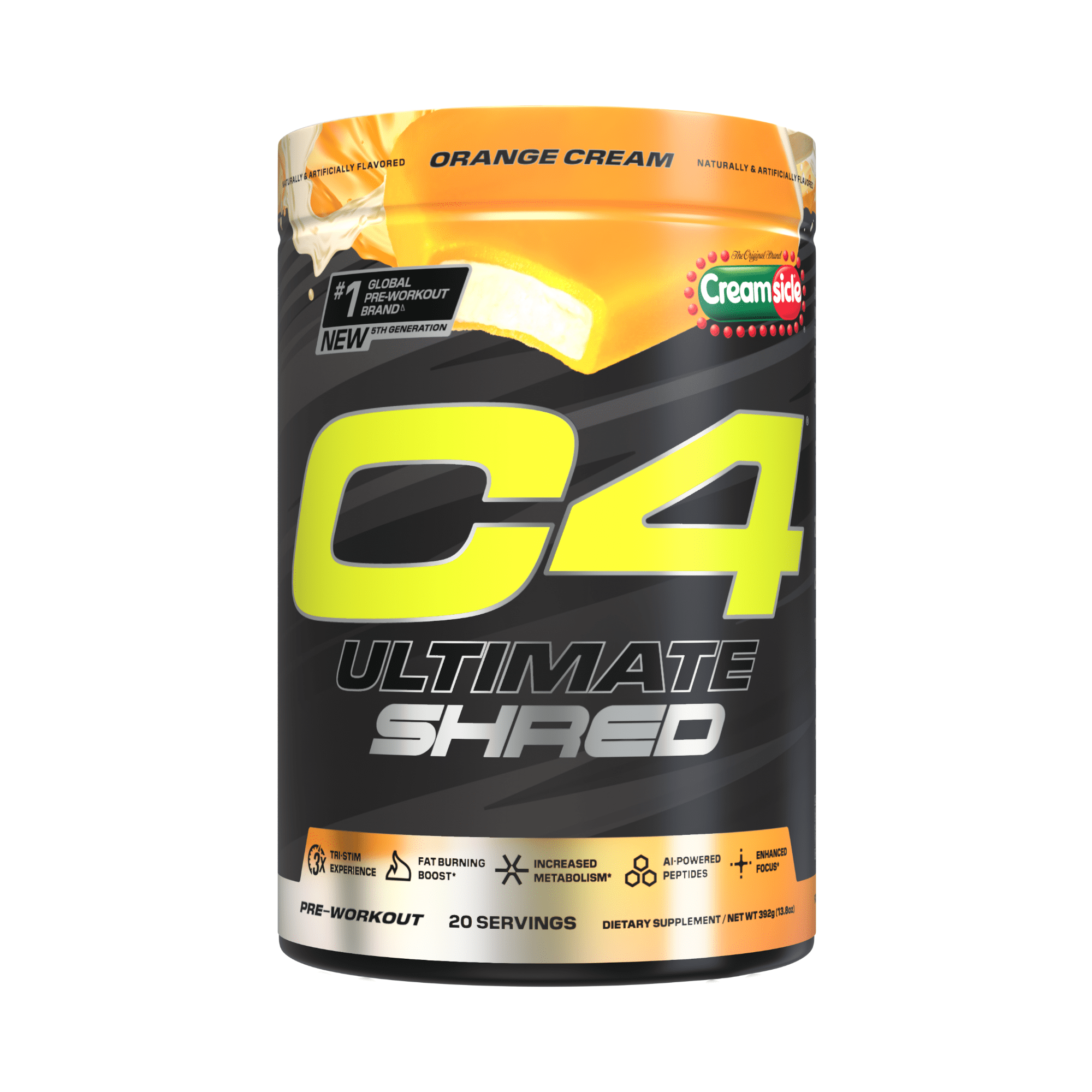 Cellucor C4 Ultimate Shred PreWorkout Powder Orange Creamsicle Flavor 20 Servings