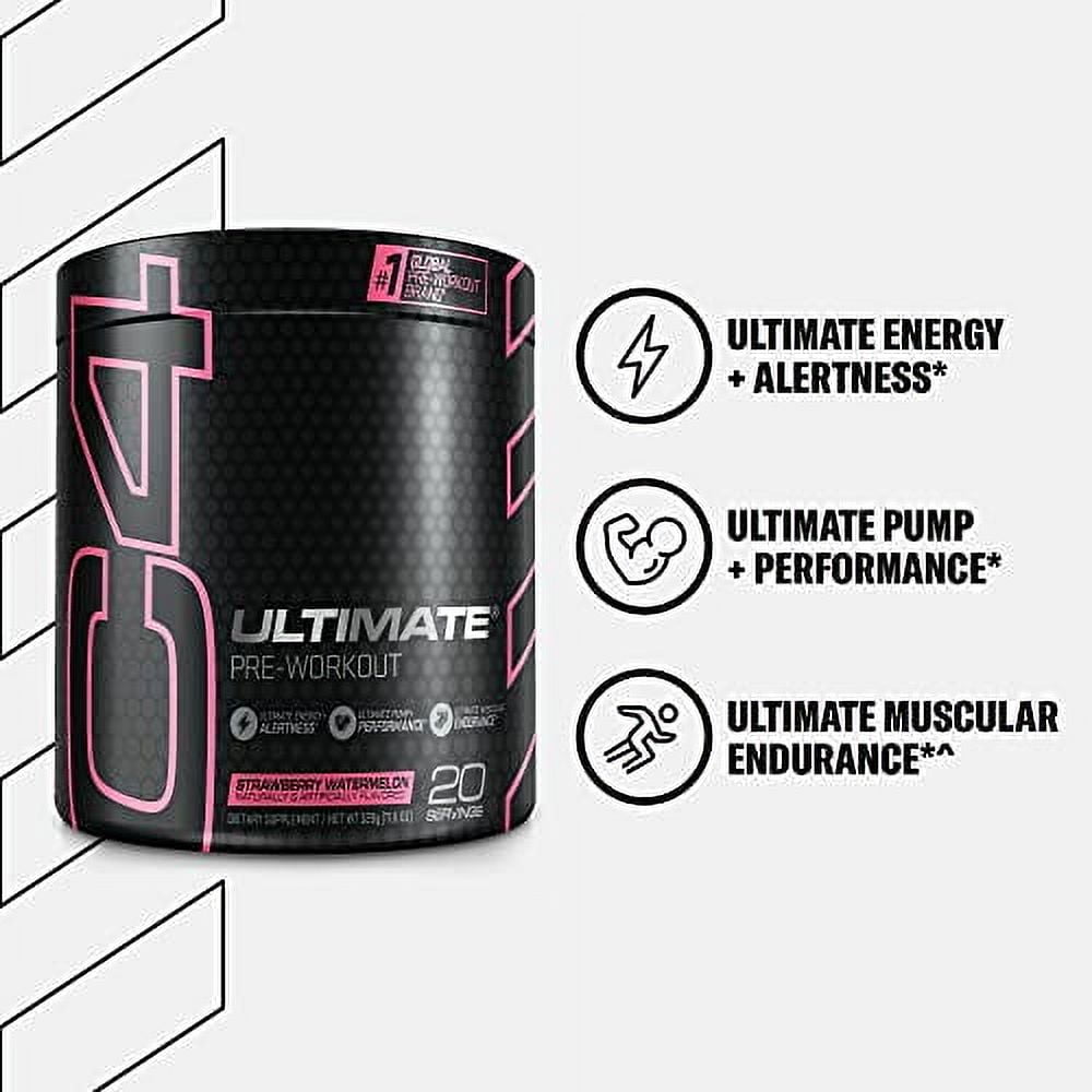 Cellucor C4 Ultimate Watermelon Pre Workout Powder for Energy Boost - Men & Women - Caffeine, Beta Alanine, Creatine - 20 Servings