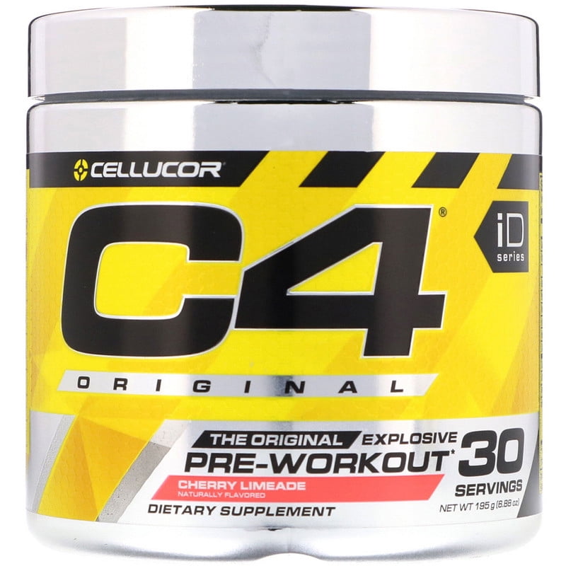 Cellucor C4 Original Explosive Pre-Workout Cherry Limeade 6.88 oz Pack of 4 for Enhanced Performance