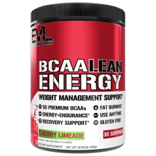 EVLUTION NUTRITION BCAA LEAN ENERGY POWDER CHERRY LIMEADE FLAVOR - MUSCLE RECOVERY & FAT BURNER SUPPLEMENT FOR PRE WORKOUT - AMERIKASEPETIM