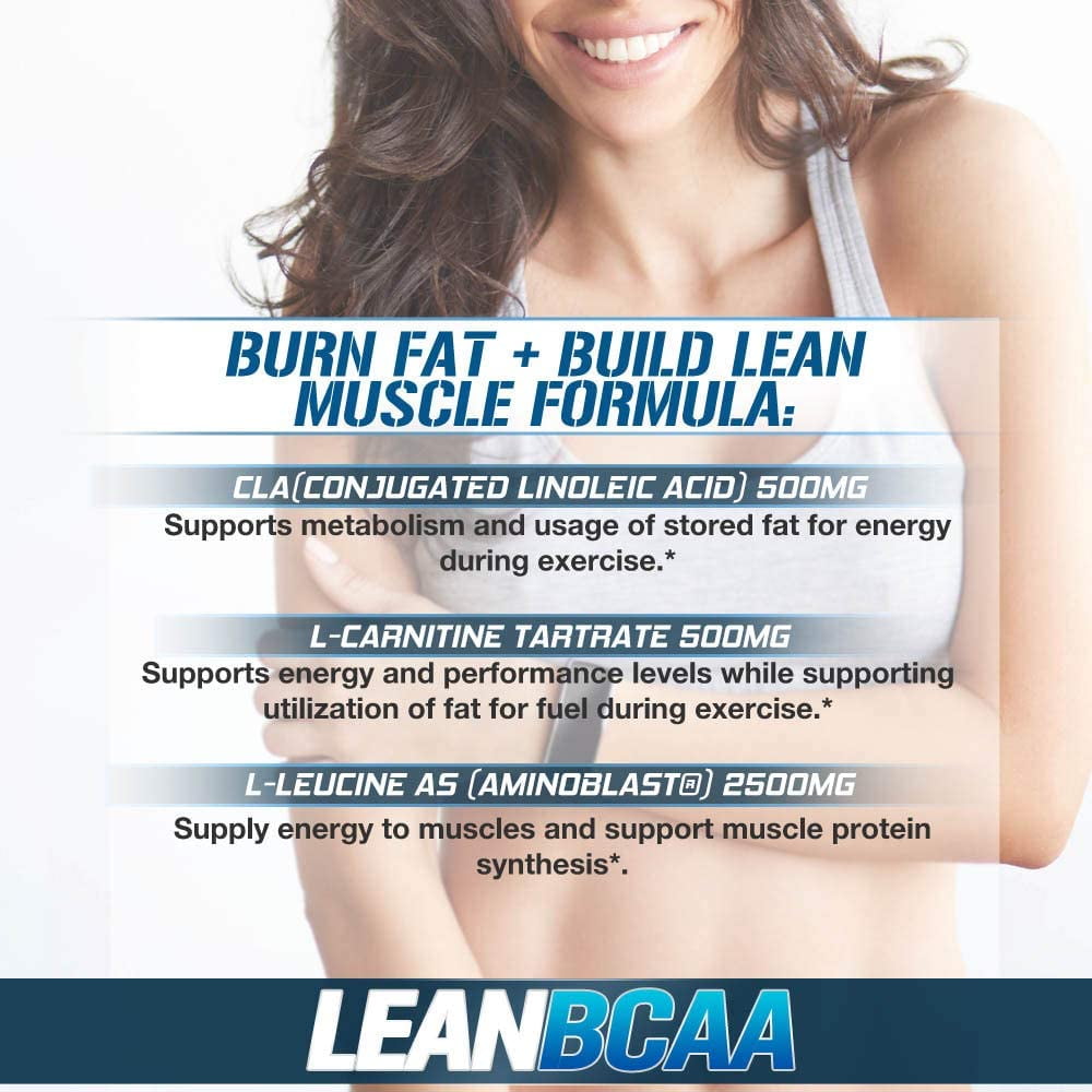 EVLUTION NUTRITION LEANBCAA WEIGHT LOSS PRE WORKOUT - CLA & L-CARNITINE FAT BURNER 30 SERVINGS (FRUIT PUNCH)