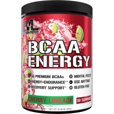 EVLUTION NUTRITION BCAA ENERGY POWDER 30 SERVINGS CHERRY LIMEADE FLAVOR - EVL BCAA AMINO ACIDS ENDURANCE & MUSCLE RECOVERY DRINK - WITH VITAMIN B12 & VITAMIN C