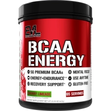 EVLUTION NUTRITION BCAA ENERGY POWDER 65 SERVINGS CHERRY LIMEADE - ENDURANCE MUSCLE RECOVERY DRINK WITH VITAMIN B12 & C