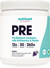 Nutricost Women's Grape Pre-Workout Powder 30 Servings