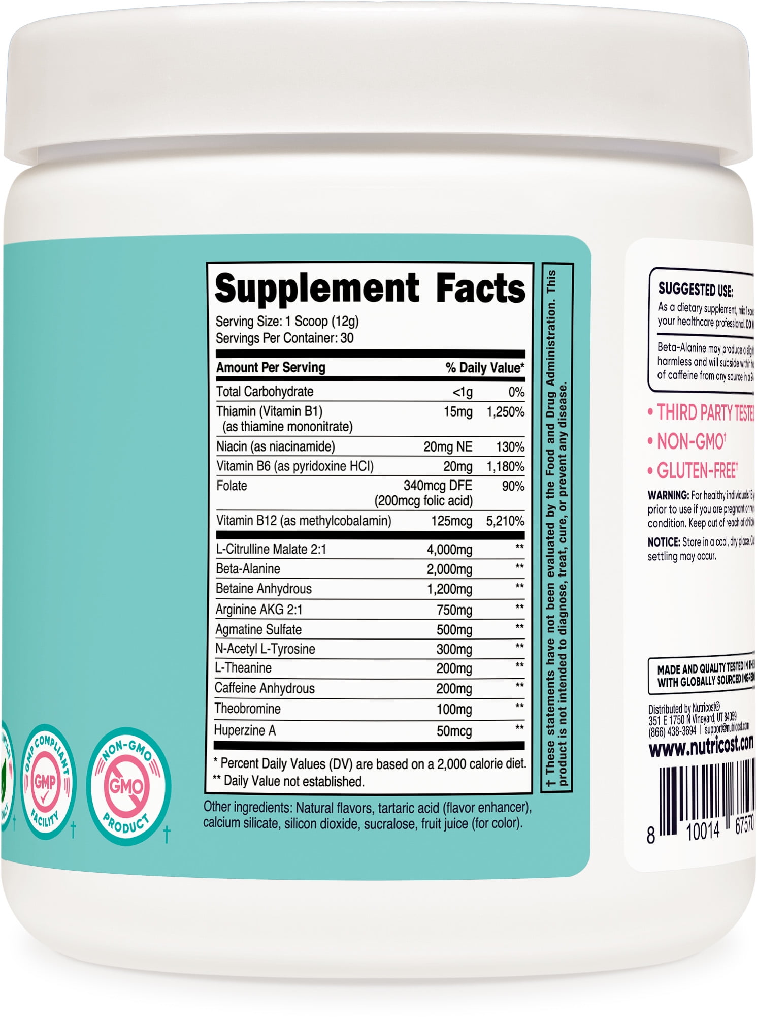 Nutricost Women's Grape Pre-Workout Powder 30 Servings