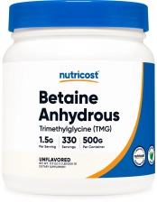 Nutricost Betaine Anhydrous Trimethylglycine Powder 500g Amino Acid Supplement