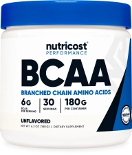 Nutricost BCAA Powder 2 1 1 Unflavored Supplement 30 Servings