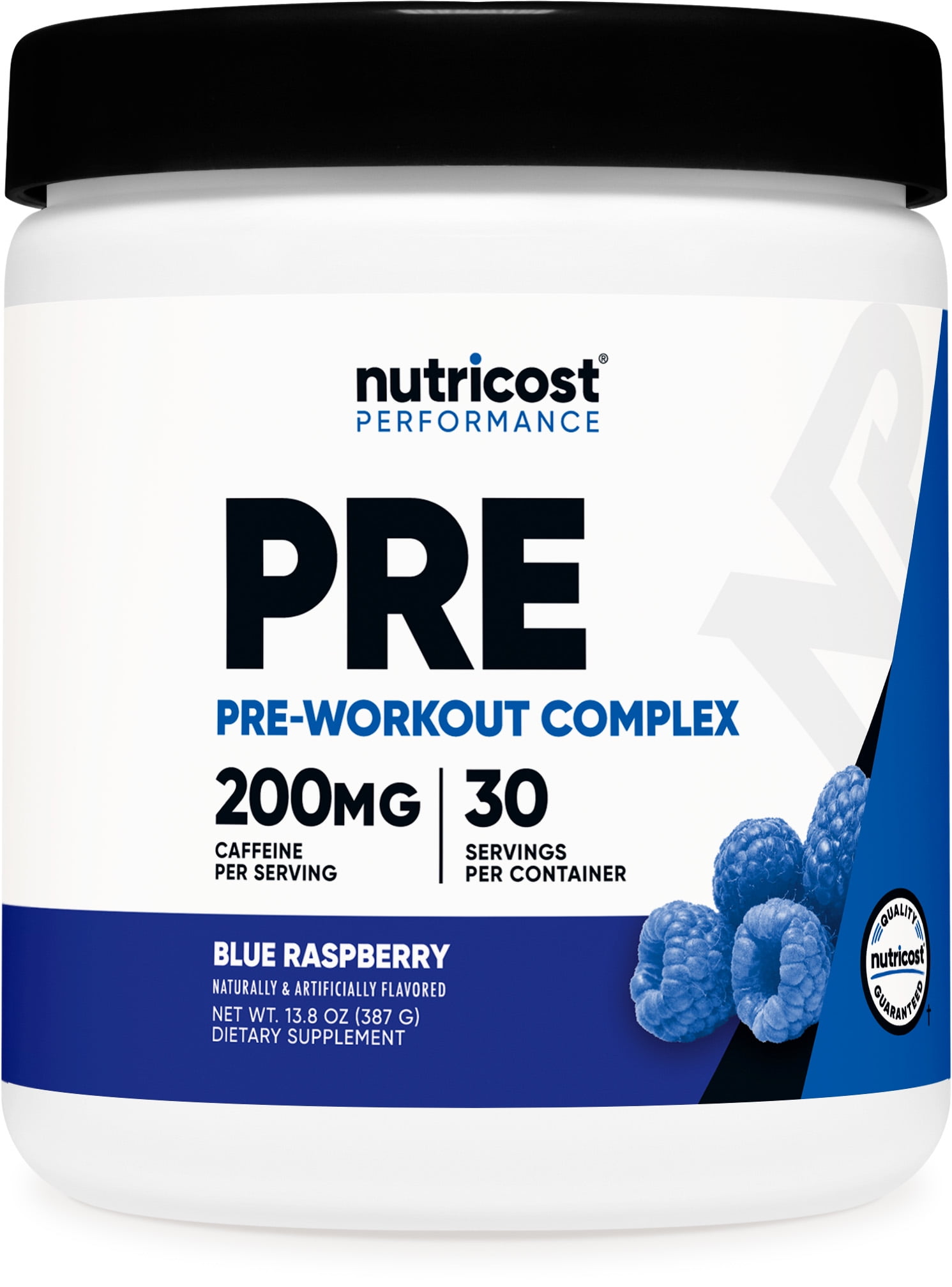 Nutricost Blue Raspberry Pre Workout Powder 30 Servings for Fitness - Beta-Alanine, Taurine, Amino Acids