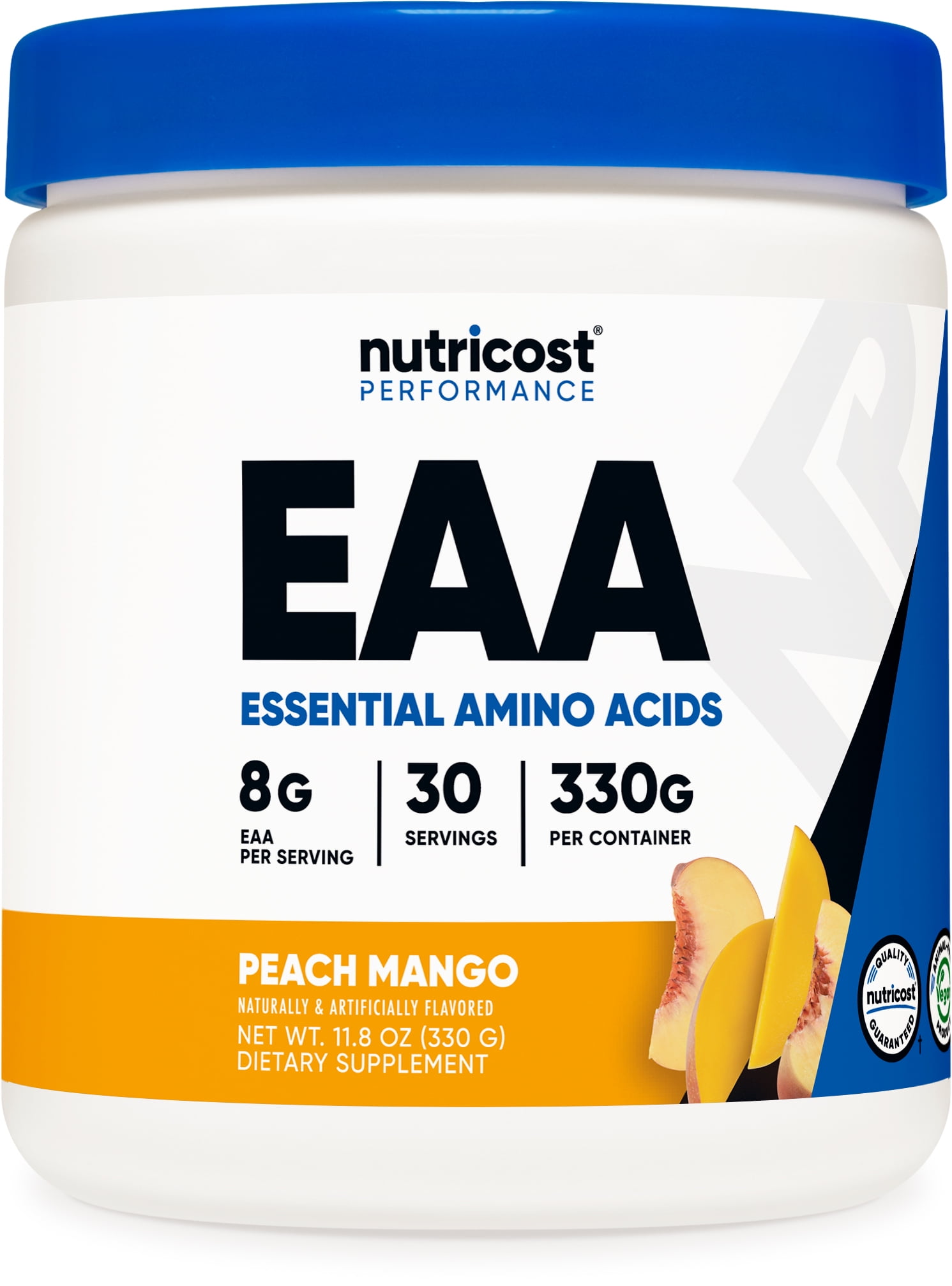 Nutricost EAA Powder 30 Servings Peach Mango - Essential Amino Acids Non-GMO
