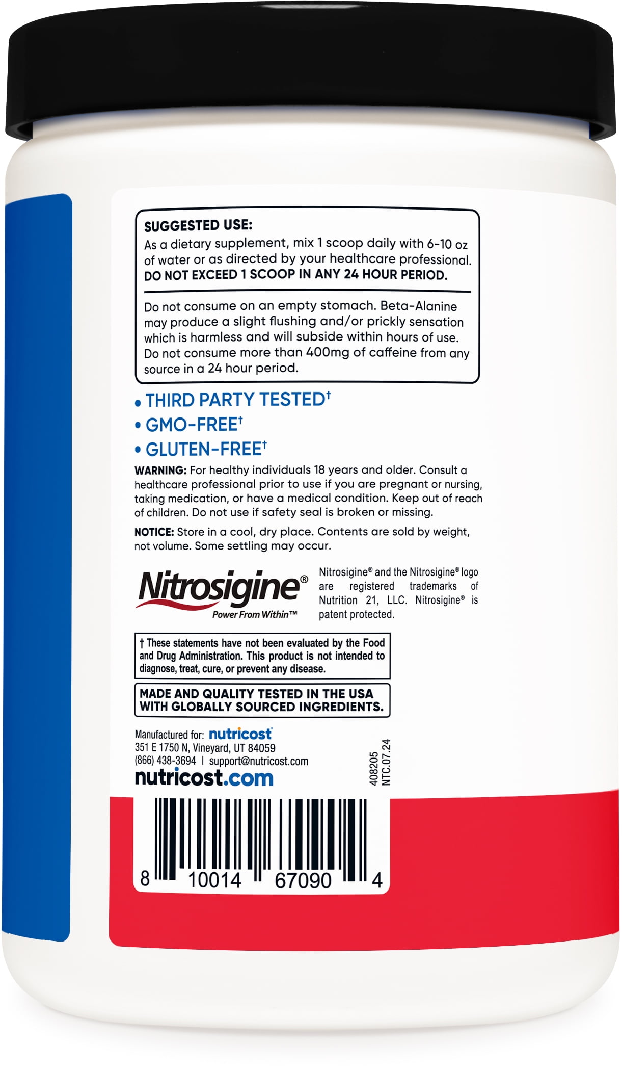 Nutricost Pre-X Xtreme Pre Workout Powder Fruit Punch 30 Servings Vegetarian Non-GMO Gluten Free
