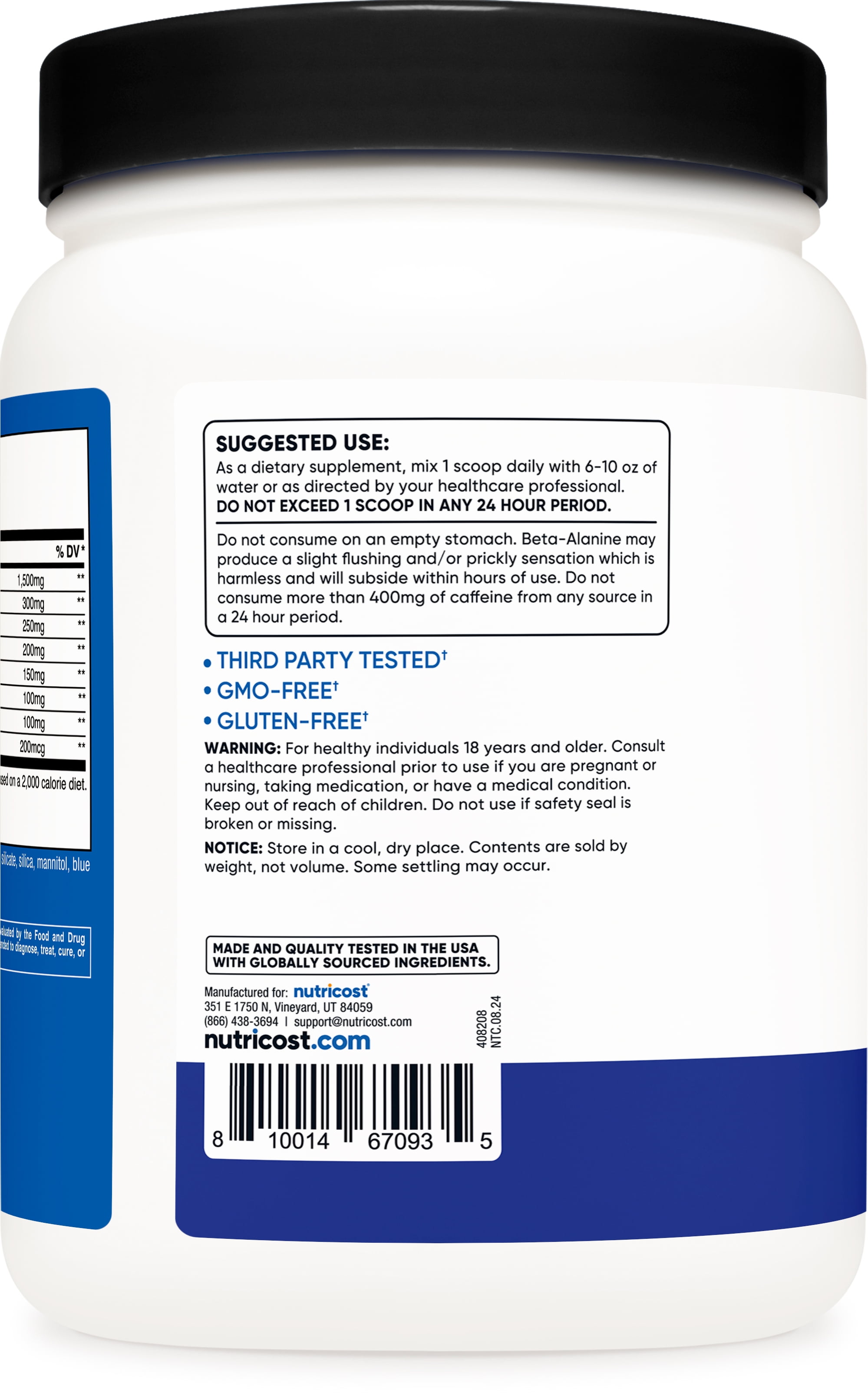 Nutricost Pre-X Xtreme Blue Raspberry Pre-Workout Powder 60 Servings Vegetarian Non-GMO Gluten Free