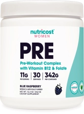 Nutricost Women's Blue Raspberry Pre-Workout Powder 30 Servings