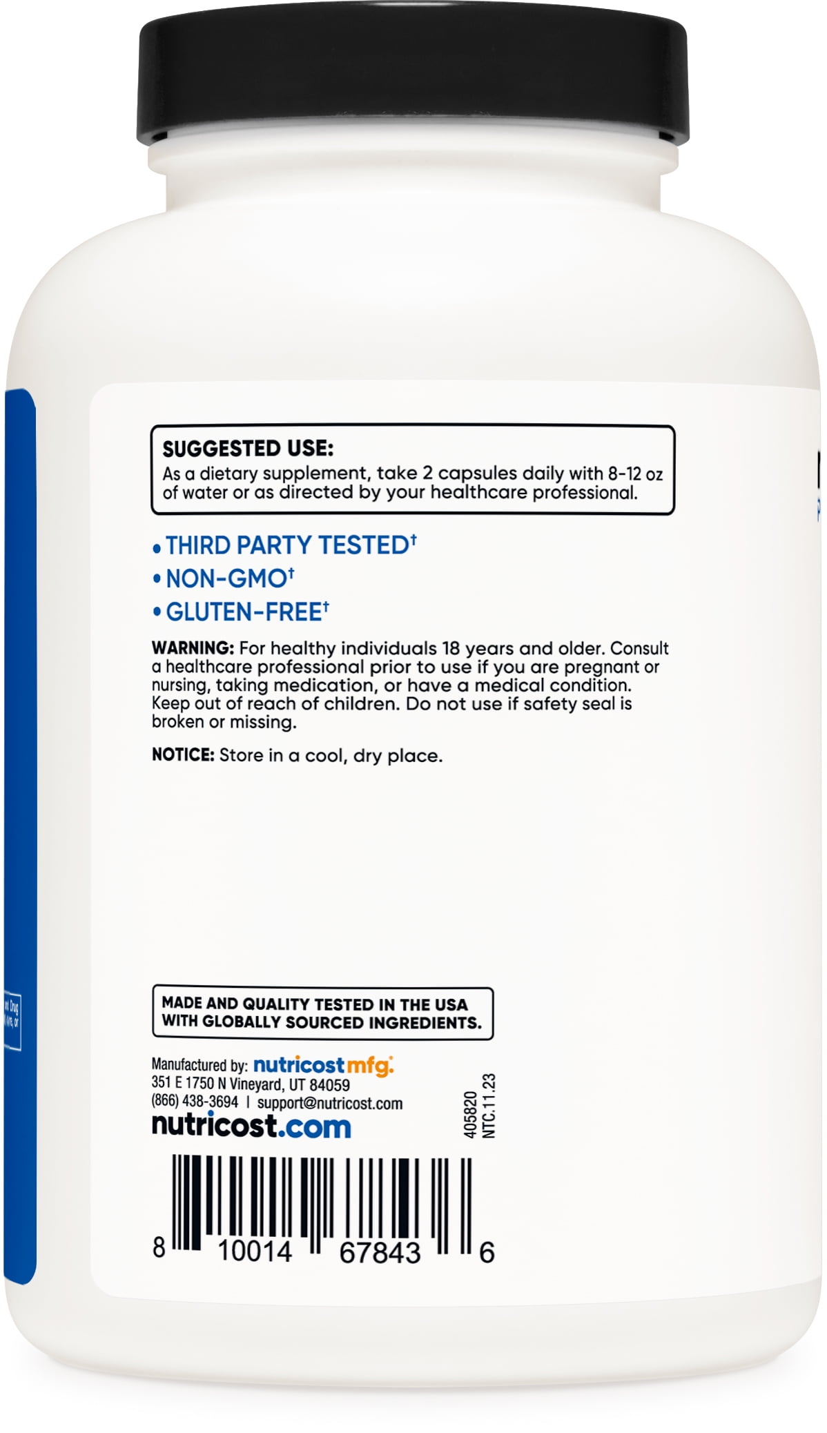 Nutricost EAA Capsules 1200mg 120 Servings 240 Capsules Essential Amino Acids Non-GMO Gluten